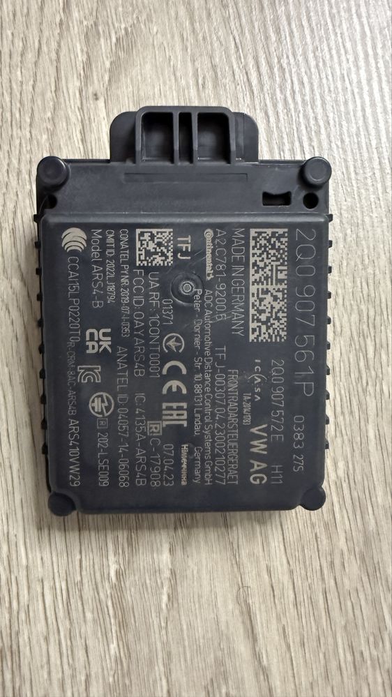 Sensor Radar ACC Front Assist NOU Vw 2Q0907561P 2Q0907561G