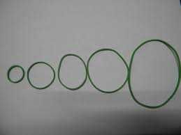 Elastice verzi 1kg pentru legat ridichi, ceapa, etc  20-80mm