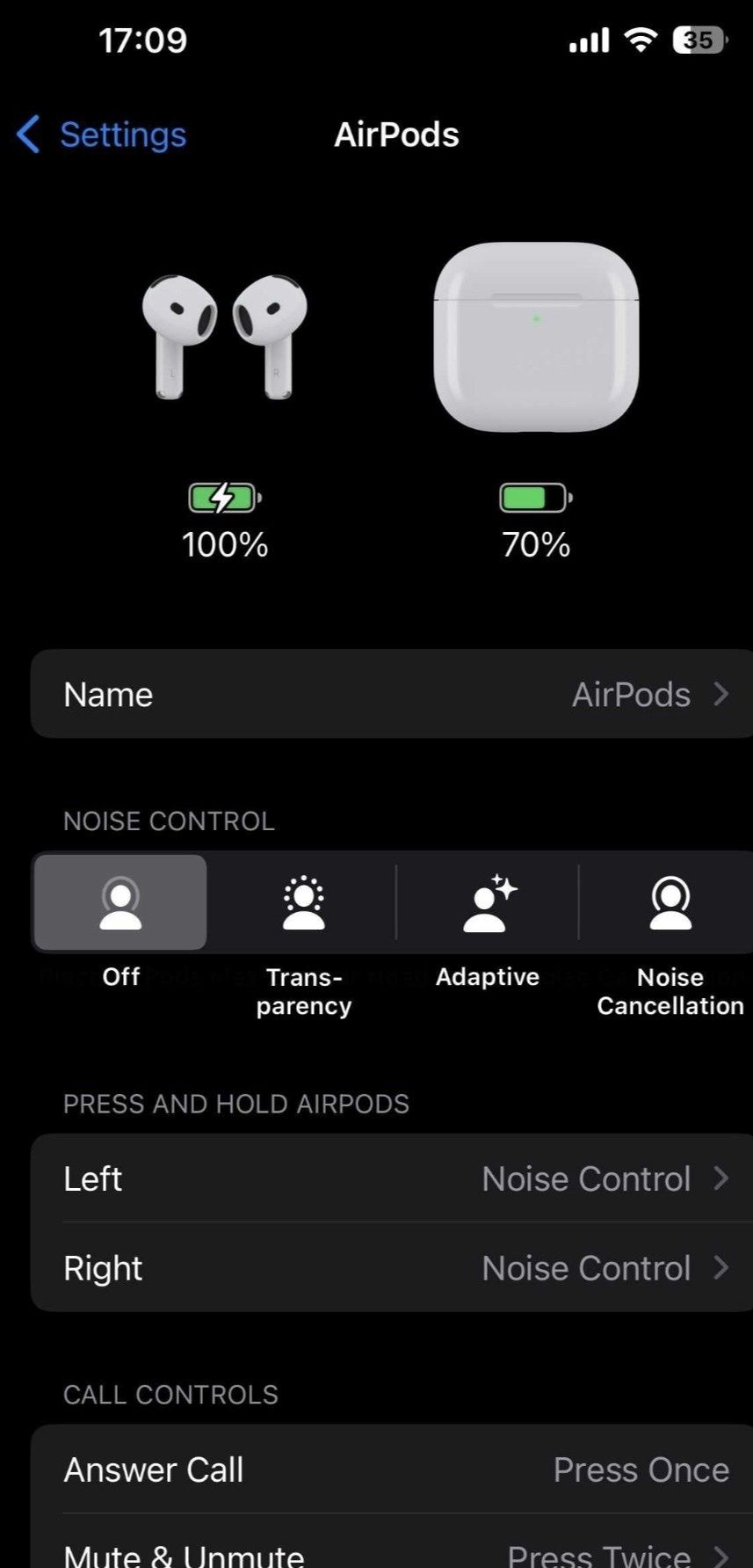 Слушалки airpods 4(anc)