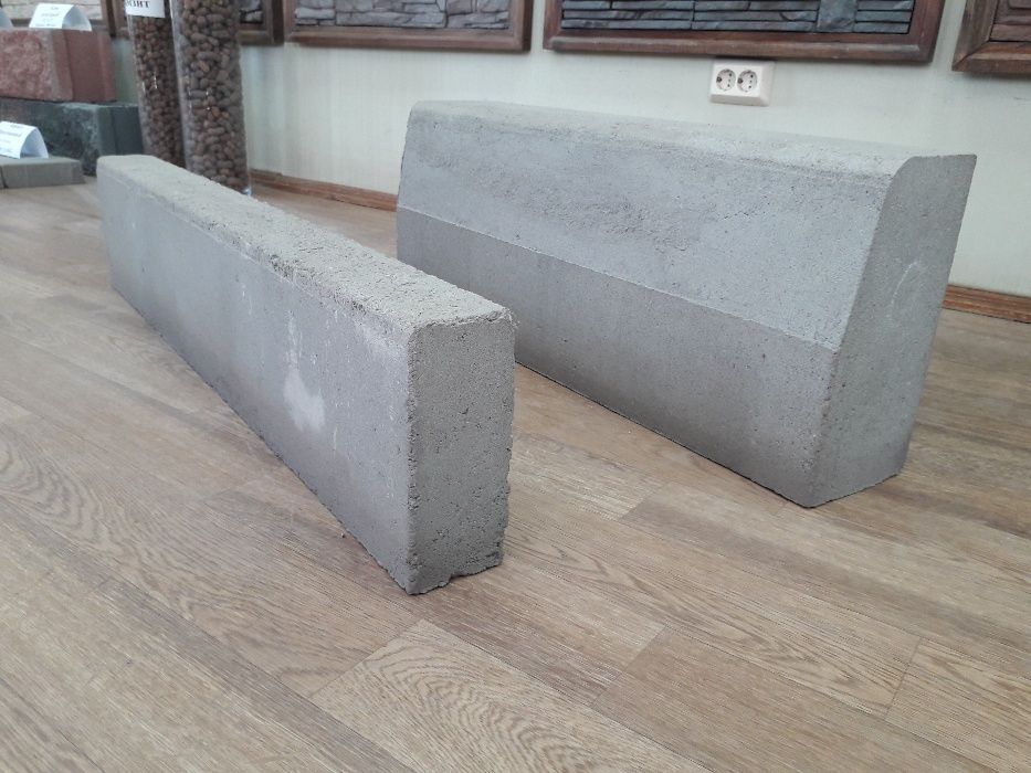 Бордюр дорожный 1метр, поребрик 1метр. (вибропрессованный)