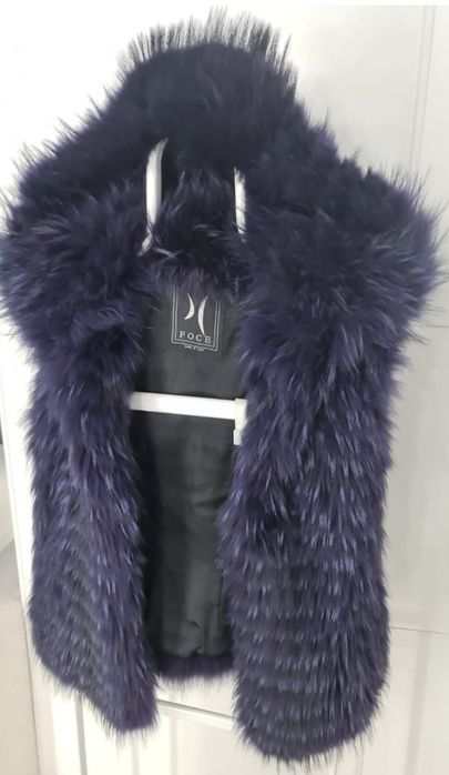 Жилет меховой чернобурка