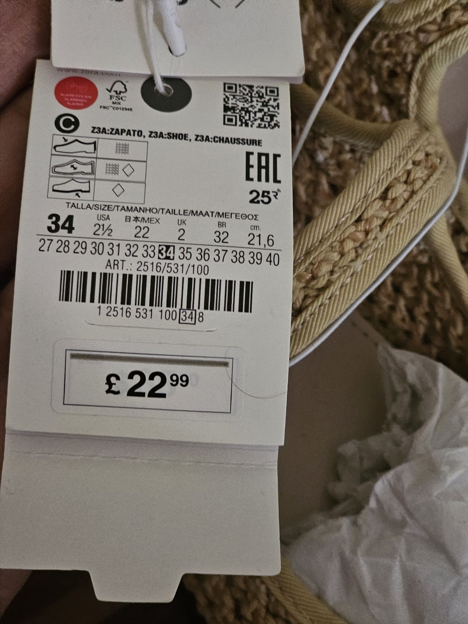 Zara, балетки для девочек, размер 34