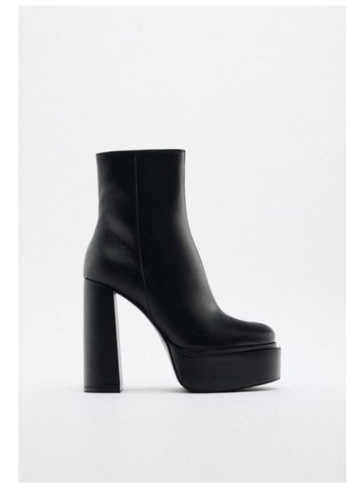 Полусапоги из натуральной кожи Zara