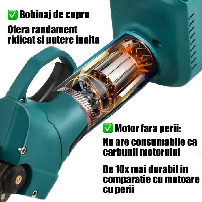 Foarfeca Electrica pentru gradina deschidere 30mm 2 Acumulatori 21V2Ah