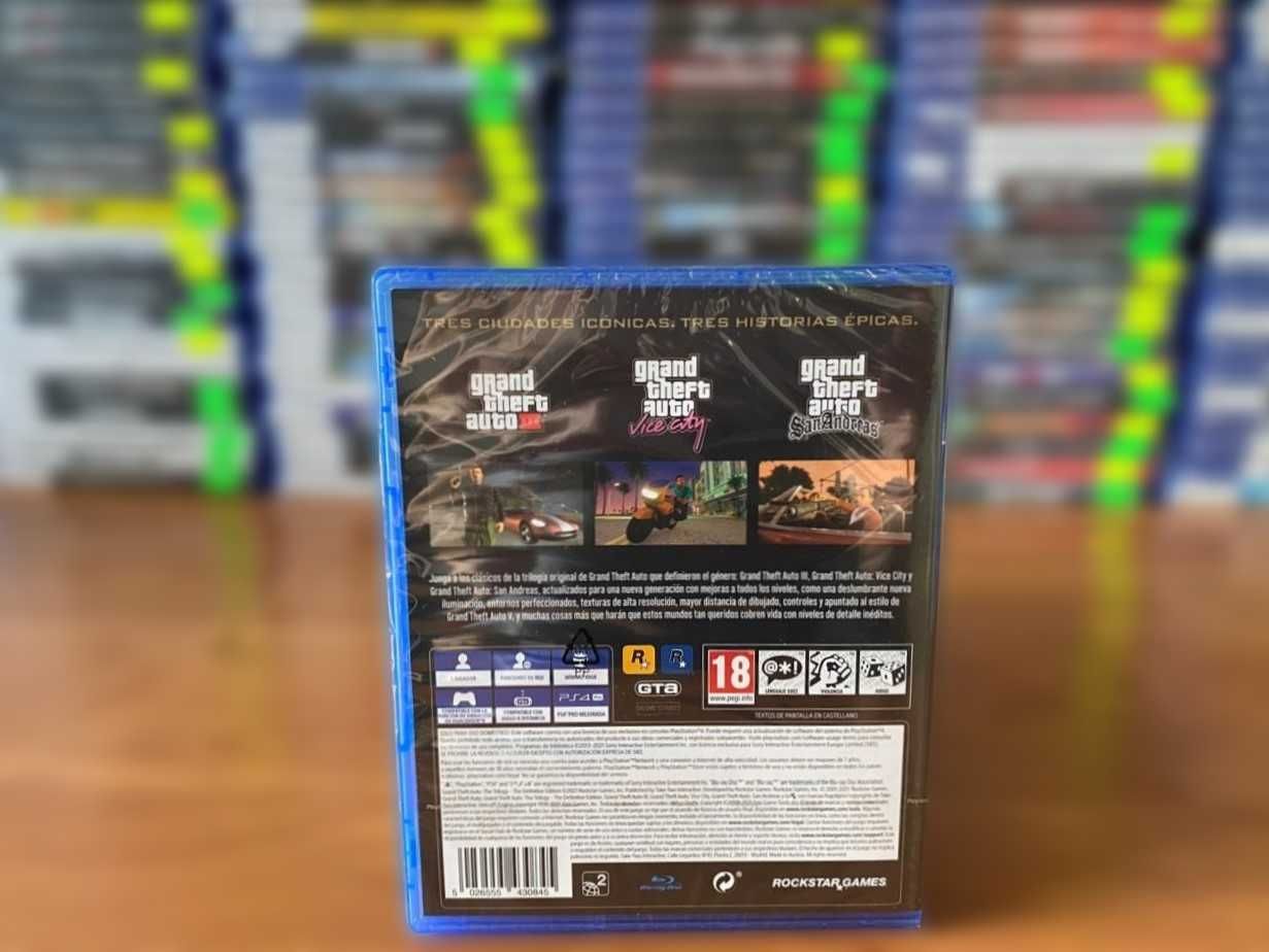 Новый диск GTA Trilogy PS4/PS5 ГТА Трилогия Пс4Большой Выбор Игр