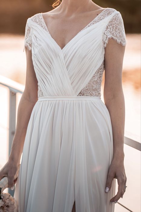 Rochie de mireasă unicat 2025 cu dantelă Chantilly