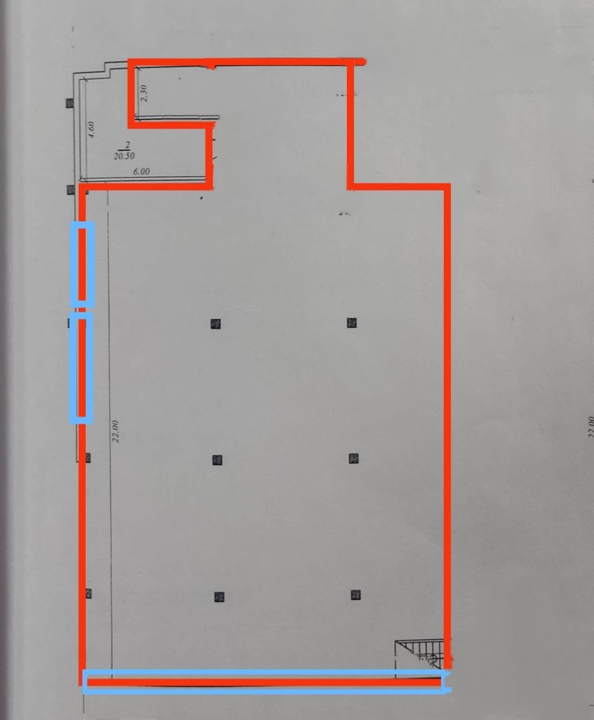 Аренда от 250м² до 685м² возле Паркентского рынка.