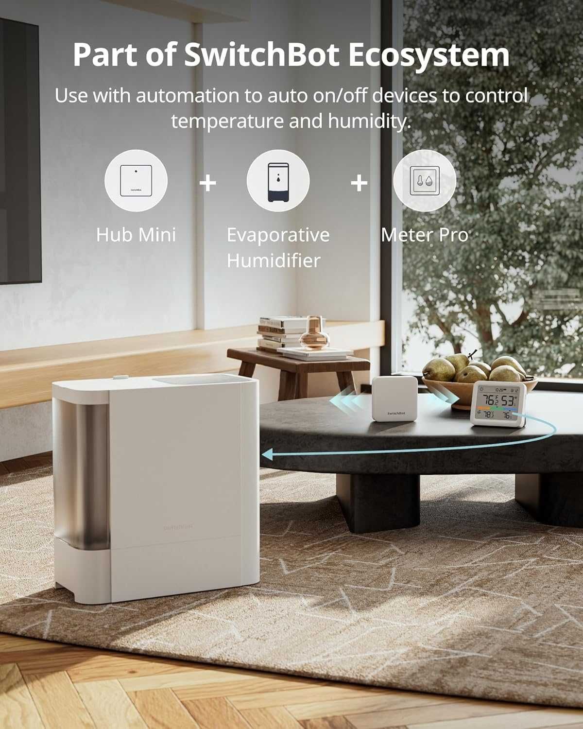 SwitchBot - WiFi метеостанция с външен сензор (Matter/HomeKit)