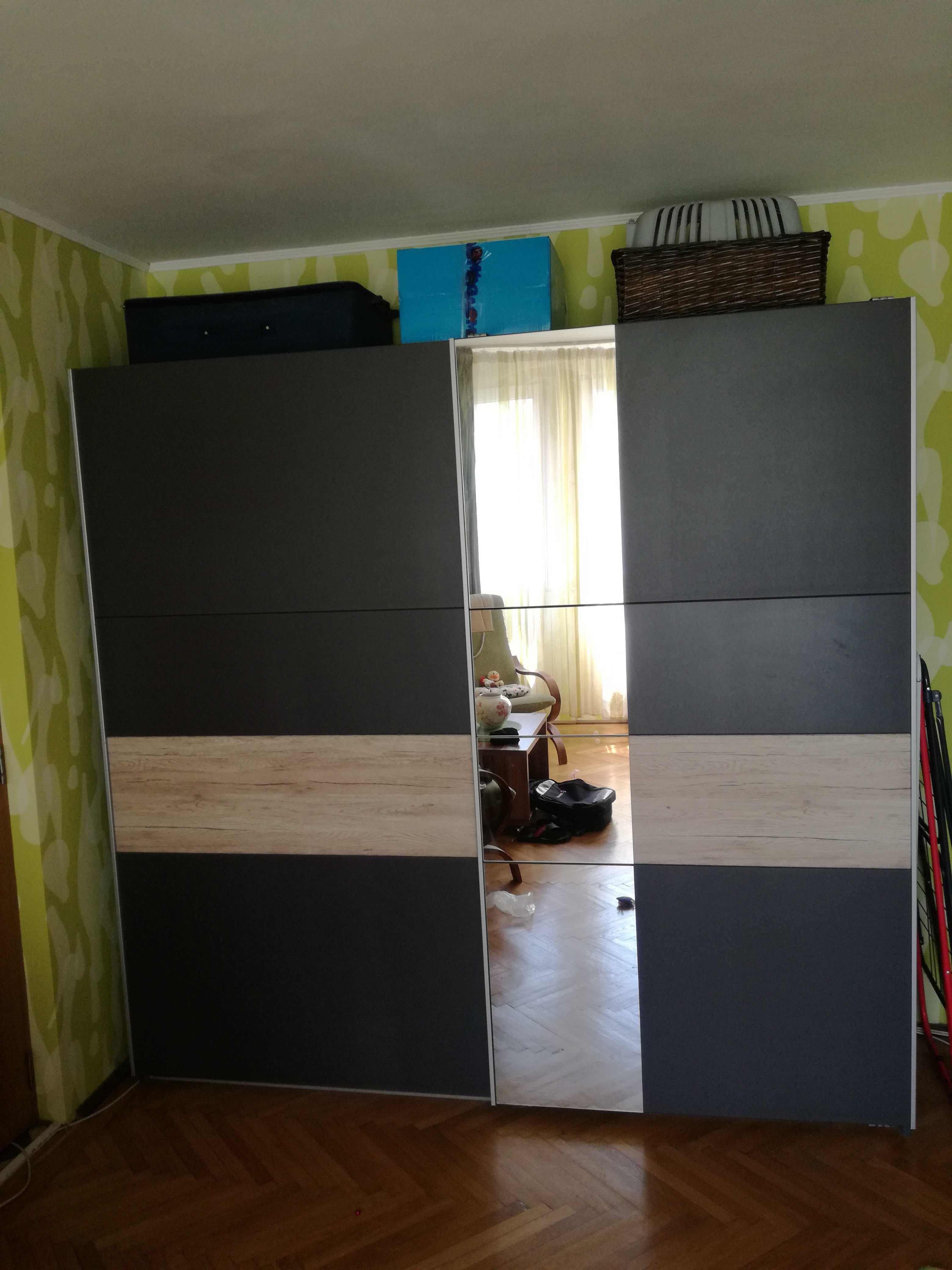 Șifonier dressing 2 uși glisante oglindă
