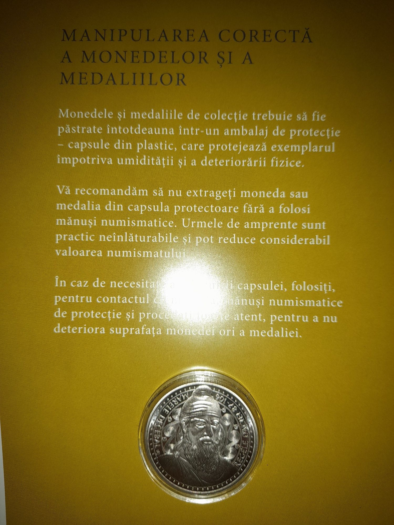 Moneda de colectie regele Decebal