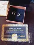 Vând cercei aur 14k cu cristale zirconia , 0,28 g