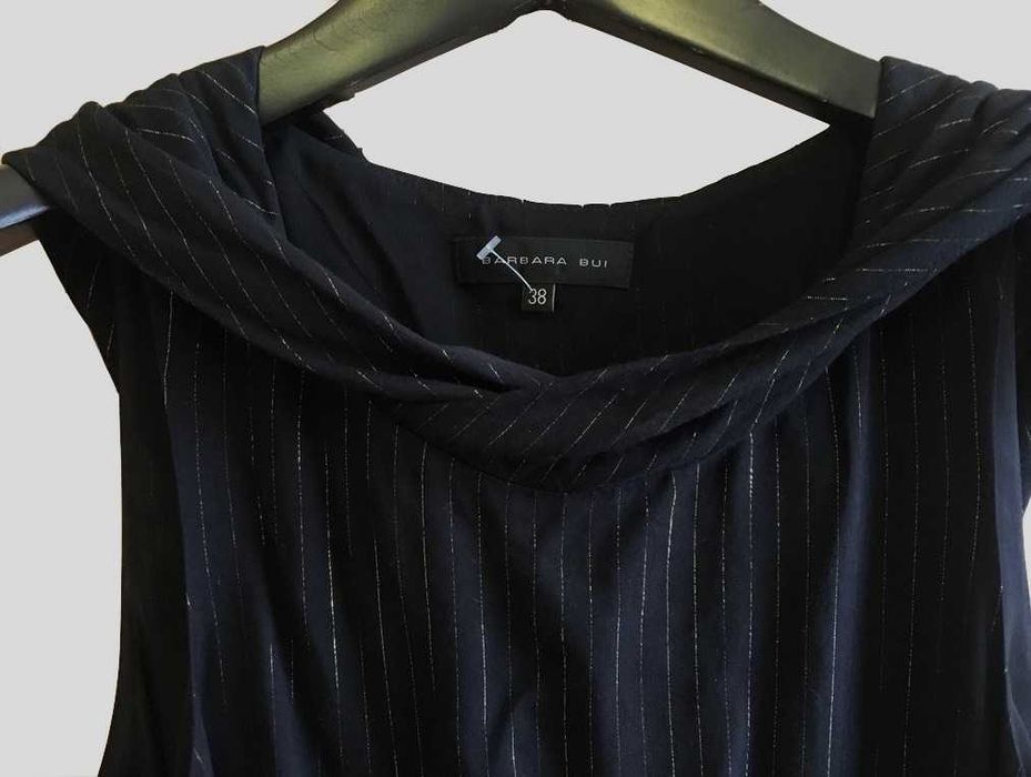 BARBARA BUI Superb Top Gluga Negru Dungi Lurex New Collection Sz: S