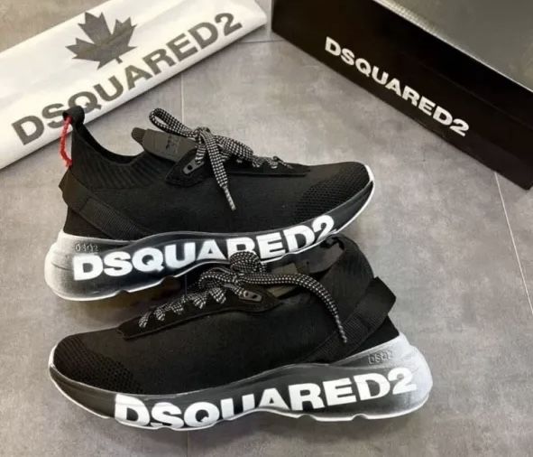 (от/до 40-46 номер) Dsquared2 Classic Black logo-print low-top