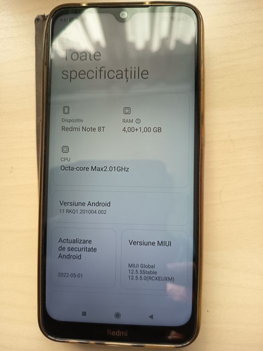Xiaomi redmi note 8 T . Redmi note 11 S . Redmi 12 S.