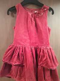 Рокля - официална червена детска рокля за 2-3 годишно момиче