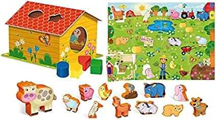 Пъзел за деца с ферма  Happy farm 72248 Lisciani Carotina Baby 3D