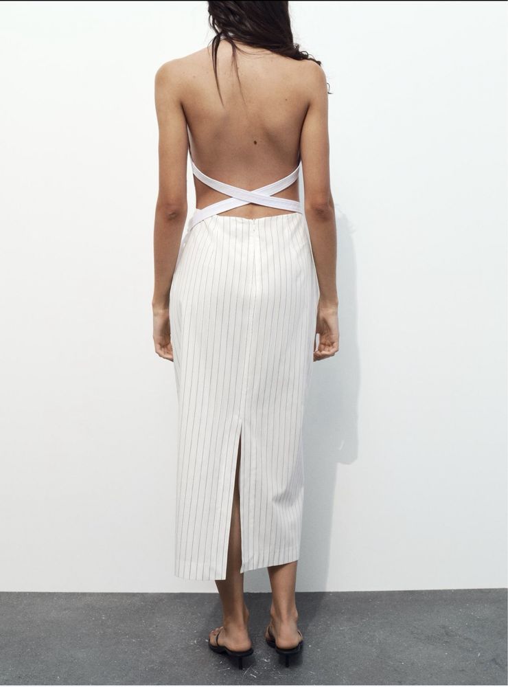 Zara нова бяла рокля