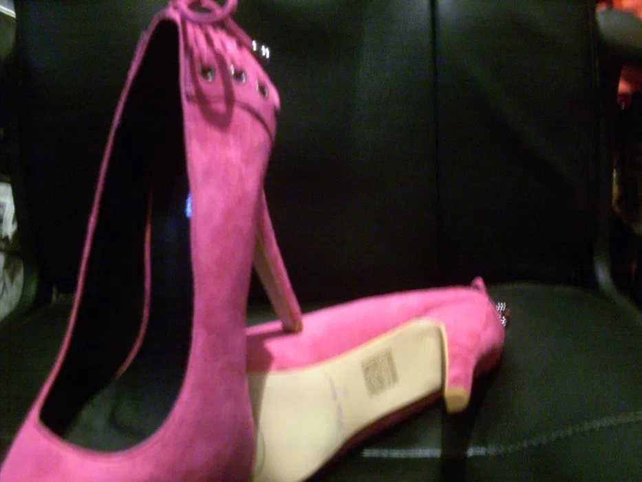 Pantofi roz STARSHINERS toc subtire si platforma TRANSPORT GRATUIT