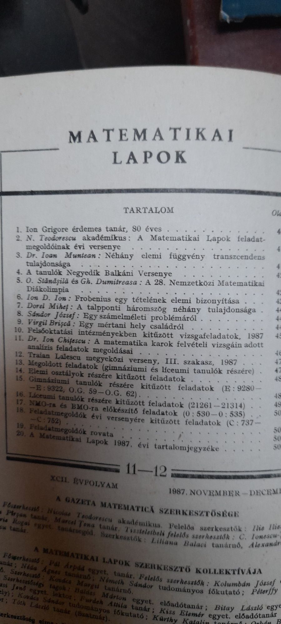 4 Gazete de matematică în limba maghiară