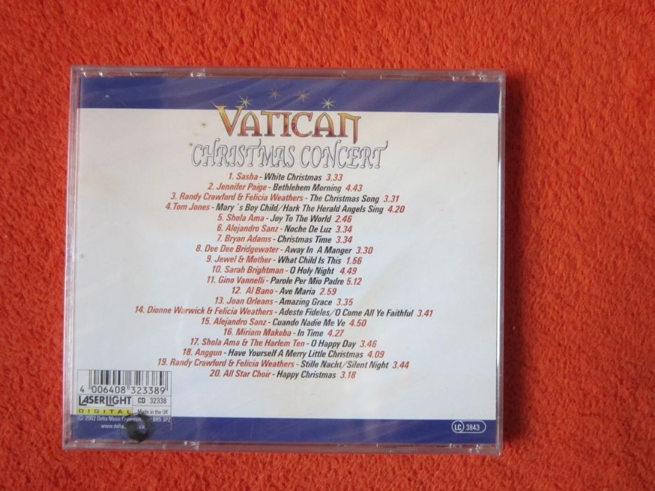 cadou rar Craciun Vatican Concert 2002 cd made UK de colectie sigilat