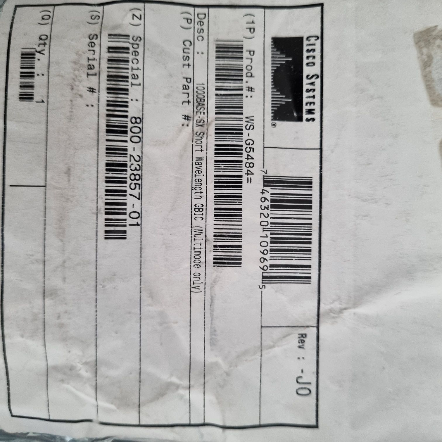 WS-G5484, Трансивер Cisco новый в упаковке, для маршрутизаторов
