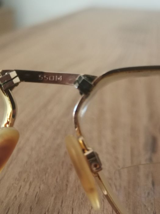 Ochelari vintage metalici suflati cu aur, unisex, stare foarte bună