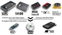 Transfer în format digital (CD/DVD/HDD/BLU-RAY) casete video (VHS)