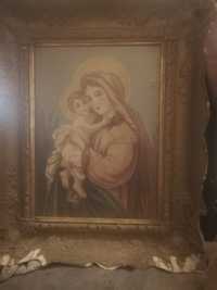 Vând tablou cu Fecioara Maria și cu Isus Hristos