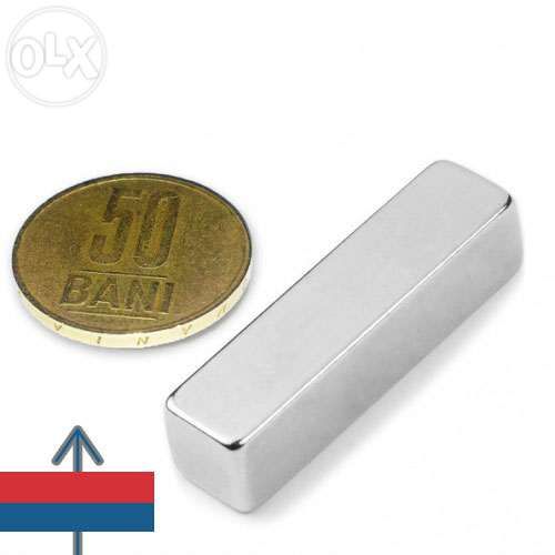 Magnet neodim bloc 40 x 10 x 10 mm Forta cca. 15 kg puternic