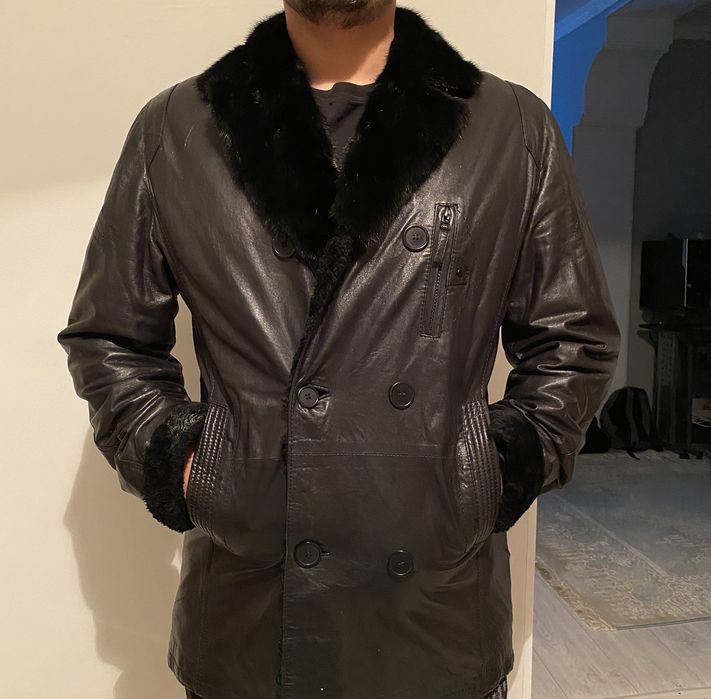 Кожаная дубленка в идеальном состоянии!