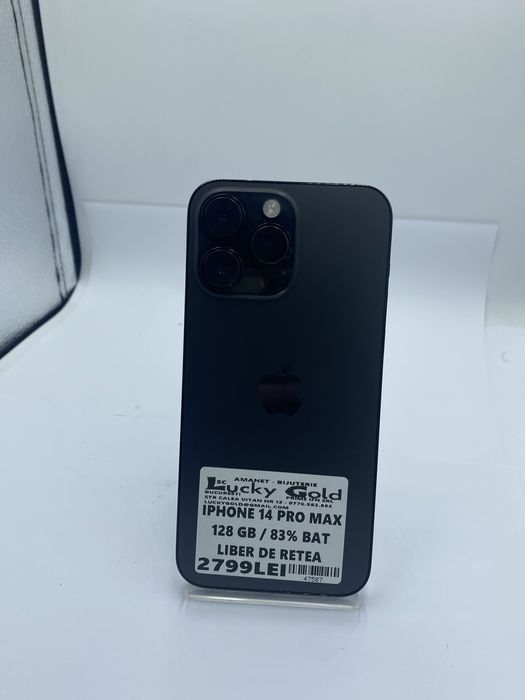 Iphone 14 Pro Max 128gb, Baterie 83% / FACTURA / GARANTIE # 47587