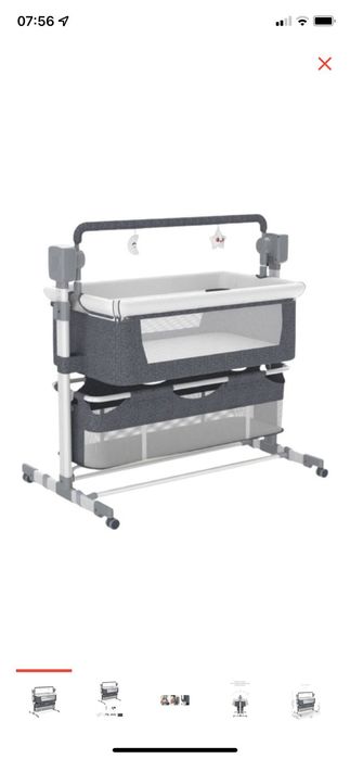 Приставная кроватка с электрокачанием