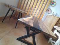 Blat  cafea nuc cu rășină epoxidică 120x50x3,5 la pretul de 2000 lei .