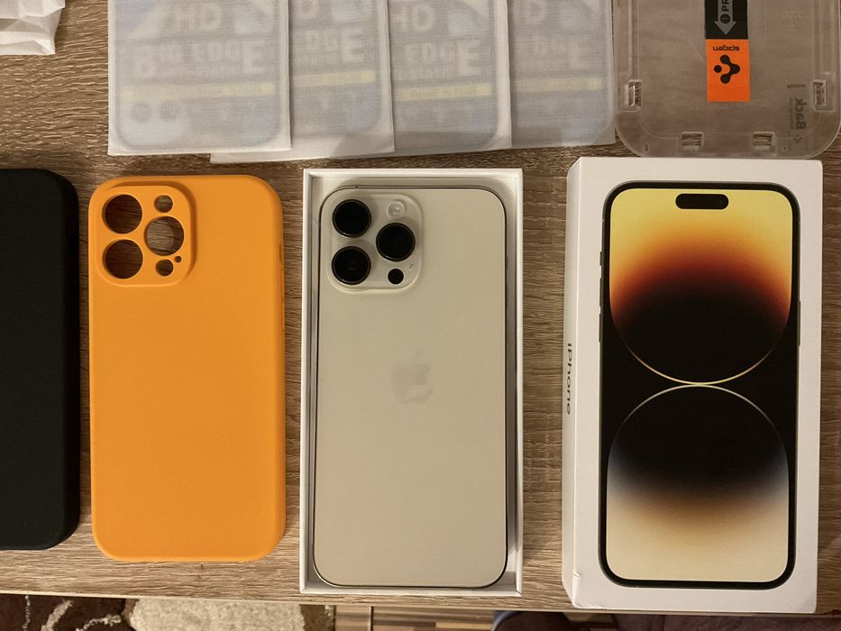 Iphone 14 Pro Max 256gb Gold baterie noua full box + Apple Watch