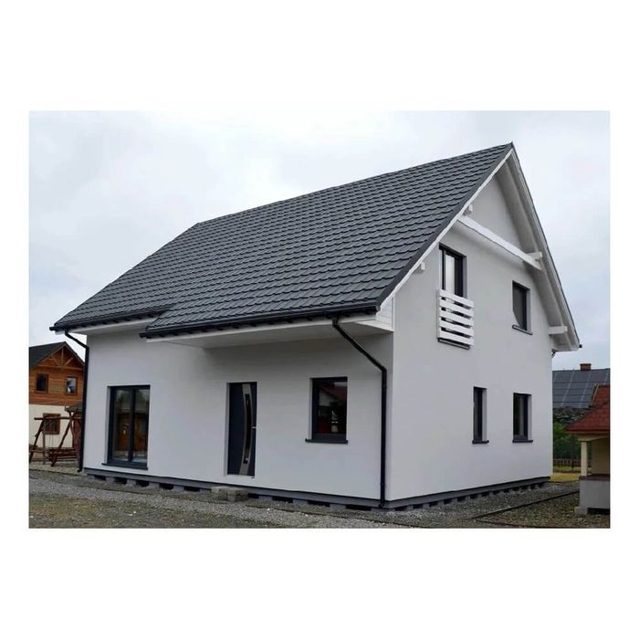 Casă modulară pe structură metalică, cu pereți din panouri sandwich, p