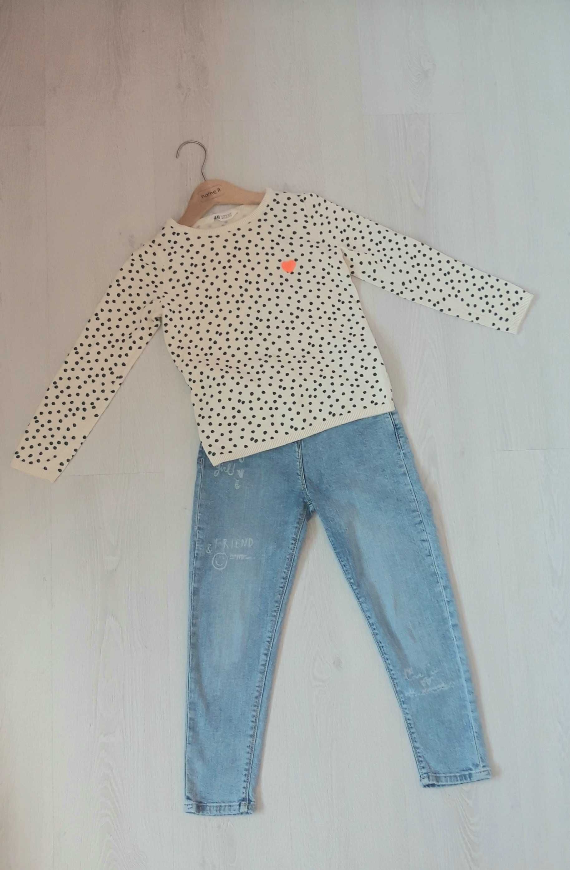 Blugi BROTES si Bluza H&M 6-8 ani