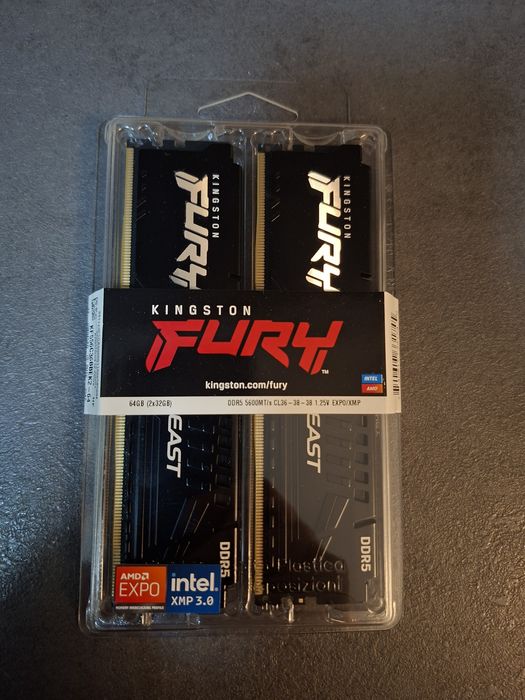 Memorie RAM 64GB DDR5 5600mhz Kingston Beast