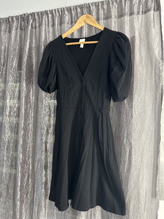 Rochie neagra bumbac H&M S