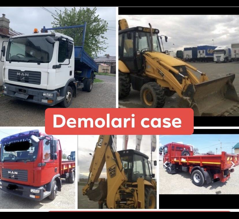 Sapaturi demolari inchiriez buldoexcavator+ basculanta