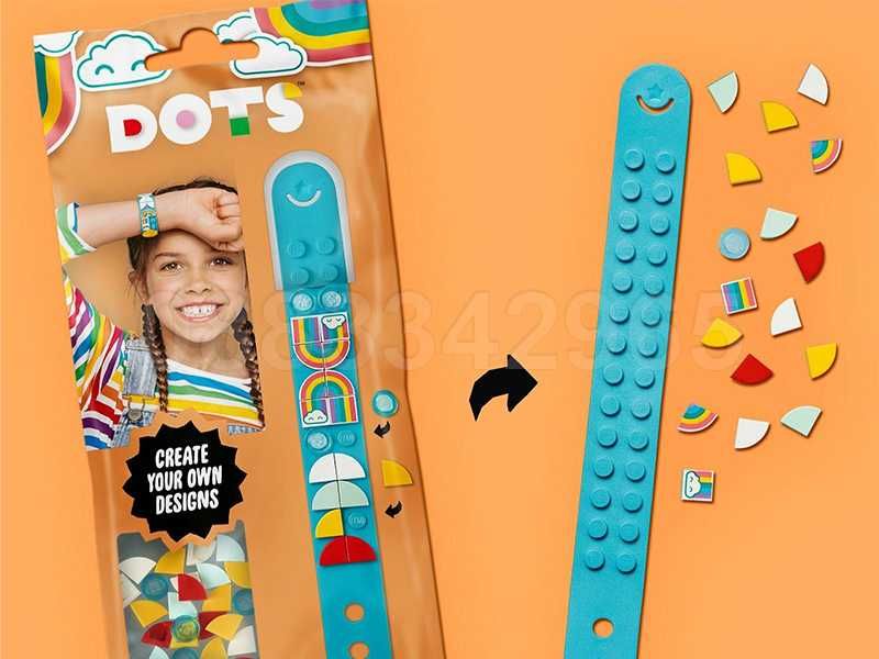 НОВИ! LEGO® DOTS™ Гривна с цветовете на дъгата 41900