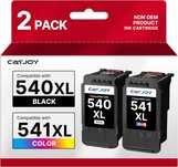 Мастилени касети CATJOY 540XL 541XL, за Canon (1 черна, 1 трицветна)