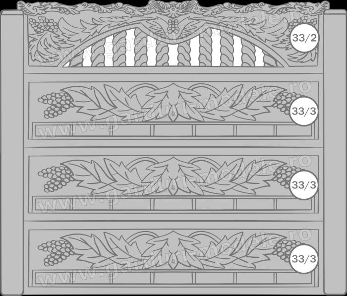 Gard durabil din panouri prefabricate beton armat.59modele.Transport