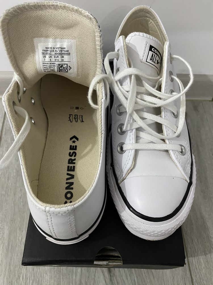 Teniși CONVERSE flatform de piele