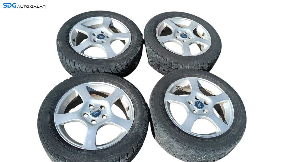 Set 4 Jante Complet cu Prezoane Aliaj 205 55 16 R16 ET50 6½Jx16H2 Ford Mondeo MK3 2000 - 2007 [M8908]