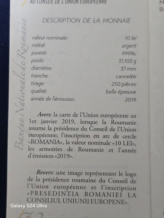 Zece lei argint 2019