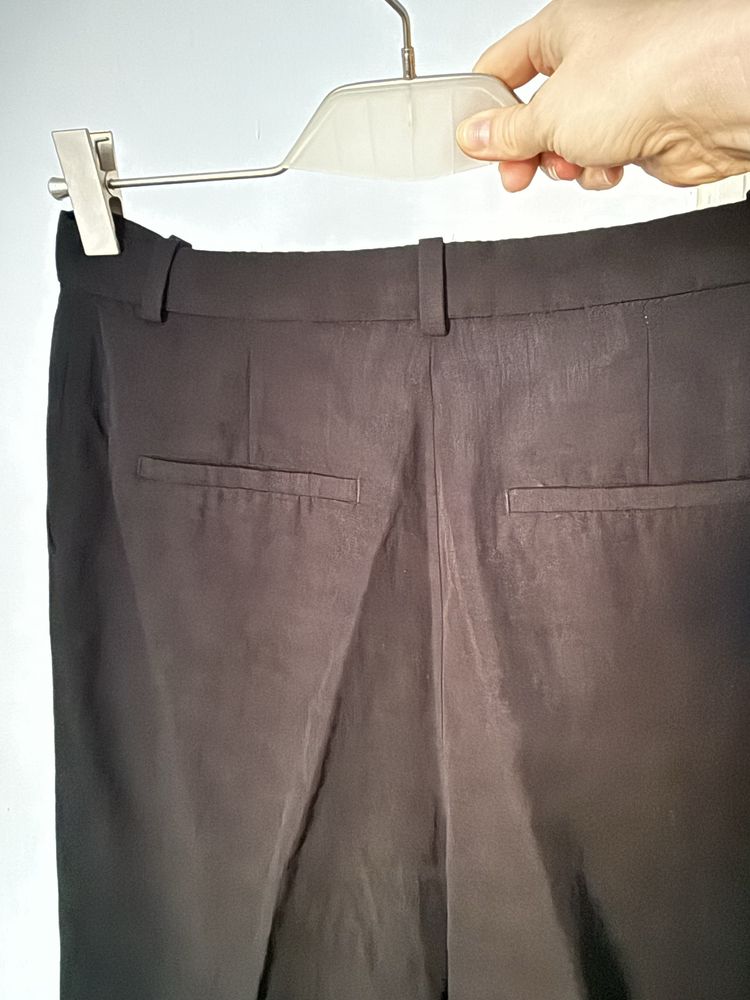 Pantaloni largi din in si bumbac