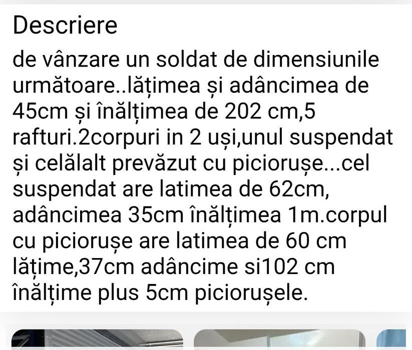 De vanzare corpuri mobilă versatile.