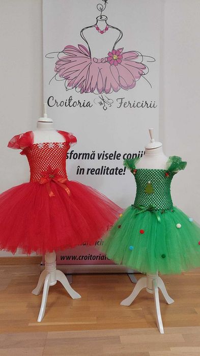 Rochita TUTU brad bradut verde serbare iarna Craciun