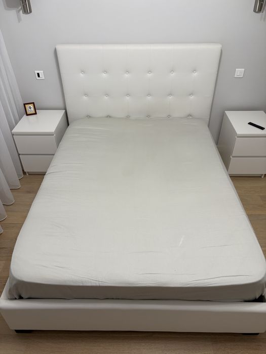 Pat dormitor + saltea 140/190