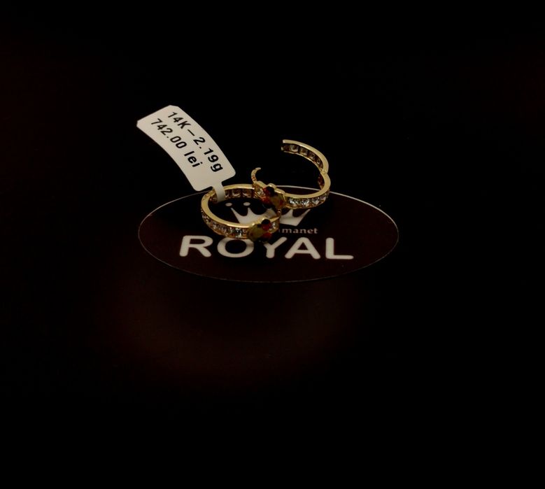 Bijuteria Royal cercei din aur 14k 2.19 gr